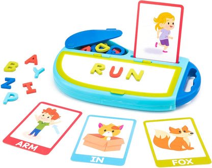 Educational Insights AlphaMagnets GO Spelling Activity Set - Magnetic Alphabet Letters for Spelling Practice and Word Building, Kindergarten Learning Activities, Magnetic ABC Board, Sight Words Toys