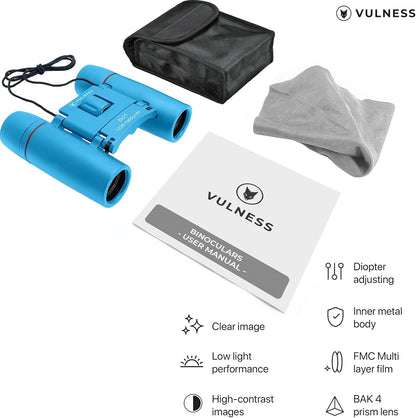 Binoculars for Adults | Compact Small Mini Travel Binocular for Bird Watching High Powered Electronics Cruise Ship Essentials Norwegian Alaska Must Haves Hiking Camping Gear a by VULNESS (Black, 8X21)