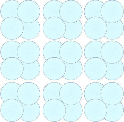 Toyvian 100pcs 19mm Semi- Bingo Chips Plastic Counting Discs Math Manipulatives Poker Game Tokens and Adults Board Game Accessories