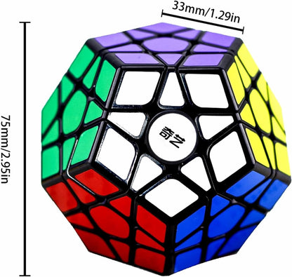 Megaminx Speed Cube, 3x3x3 Pentagonal Speed Cube Dodecahedron Magic Cube Puzzle Black