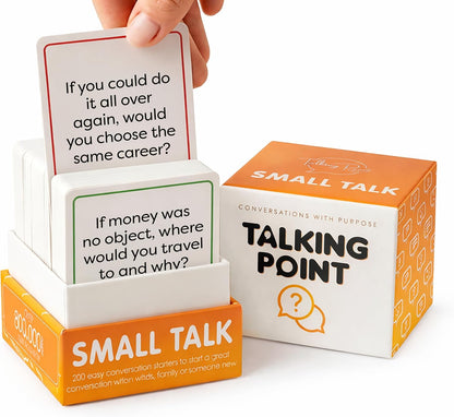 200 Icebreaker Conversation Cards - Improve Your Small Talk & Make Deep Connections - Perfect for Parties, Gatherings & More - Always Have Something to Say - Discuss Fun Questions & Interesting Topics