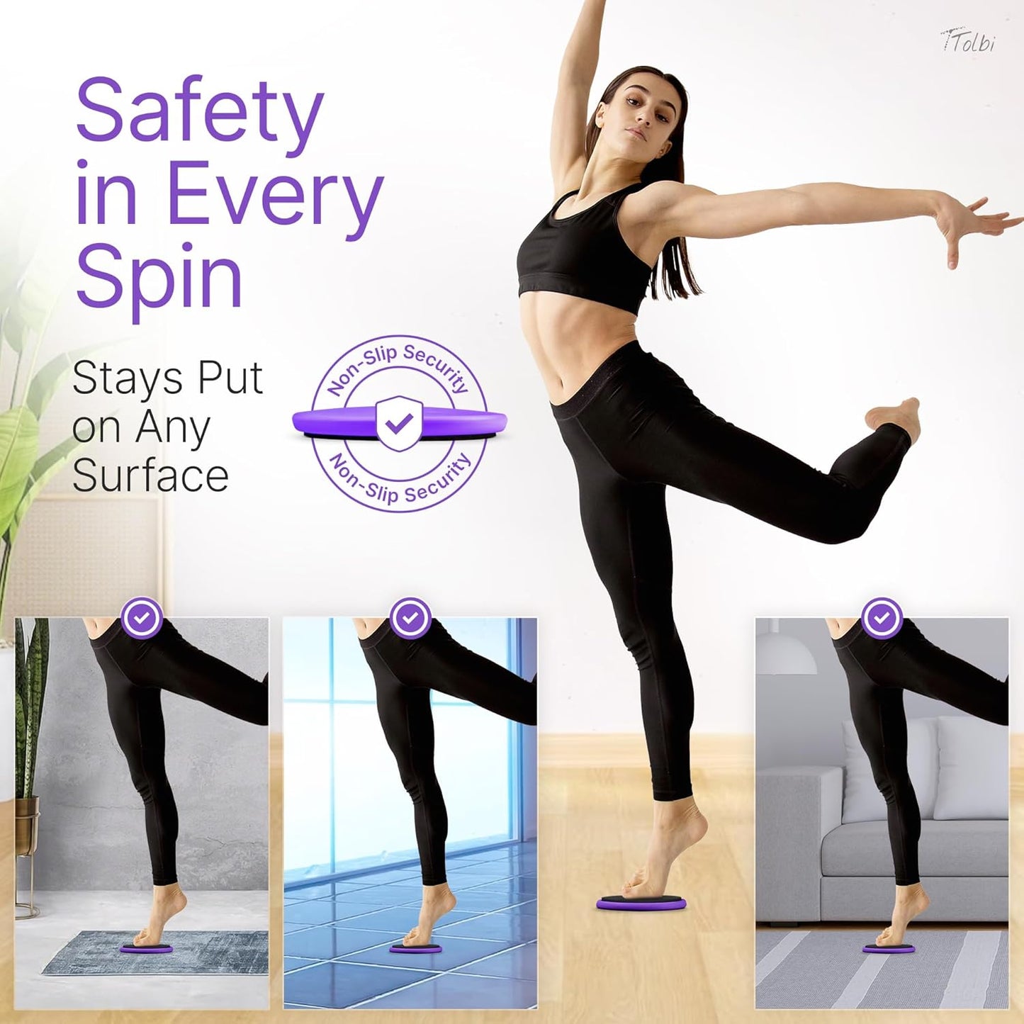 Premium Turning Boards for Dancers – Improve Spins, Technique & Balance, Ideal Turn Board for Ballet, Dancing & Figure Ice Skating, Portable Spin Disc for Dance & Spinner Disk Training Equipment