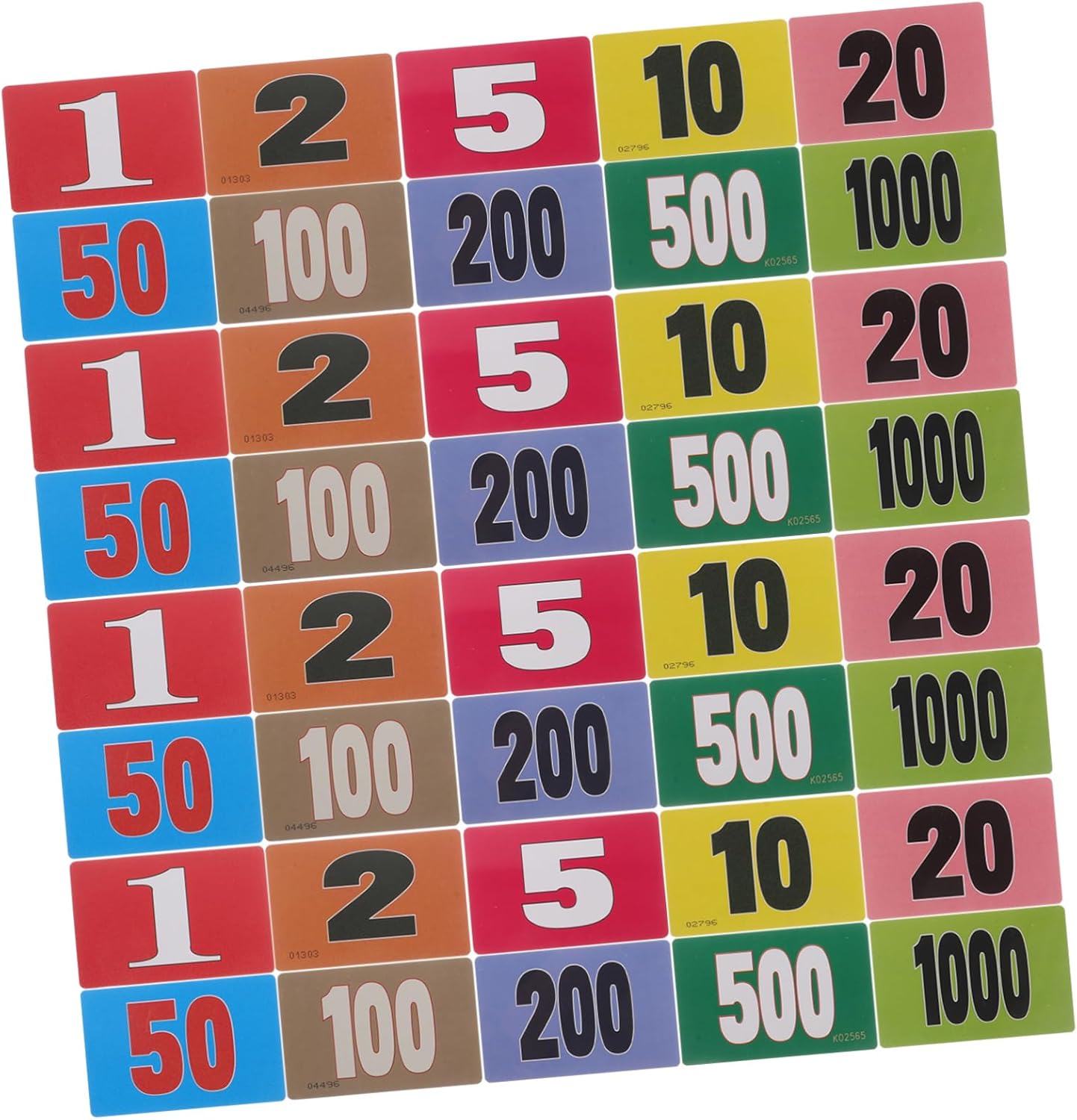 KICHOUSE 40pcs Game Scorekeeping Plaque Plastic Counting Chips Math Counters for Classroom Party Learning