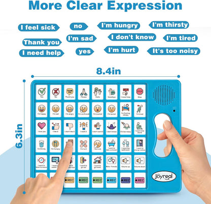 Joyreal AAC Device for Autism, Non Verbal Communication Tools for Speech Therapy & Stroke Rehab. Autism Communication Board with 5 Programmable Buttons & Adjustable Volume, Autistic Kids Must Haves