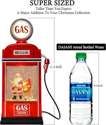Musical Christmas Snow Globes Lantern, 7.87" Lighted Electric Snowglobes with 8 Holiday Songs 6H Timer Dual Power, Snowman Christmas Ornaments Snow Globe for Kids Adults Xmas Decor Gifts for Men Women
