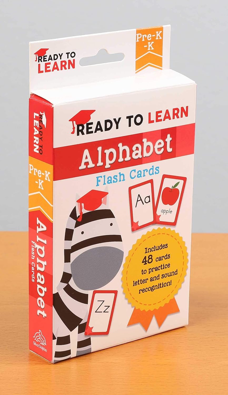 Ready to Learn: Pre-K-K Alphabet Flash Cards: Includes 48 Cards to Practice Letter and Sound Recognition!