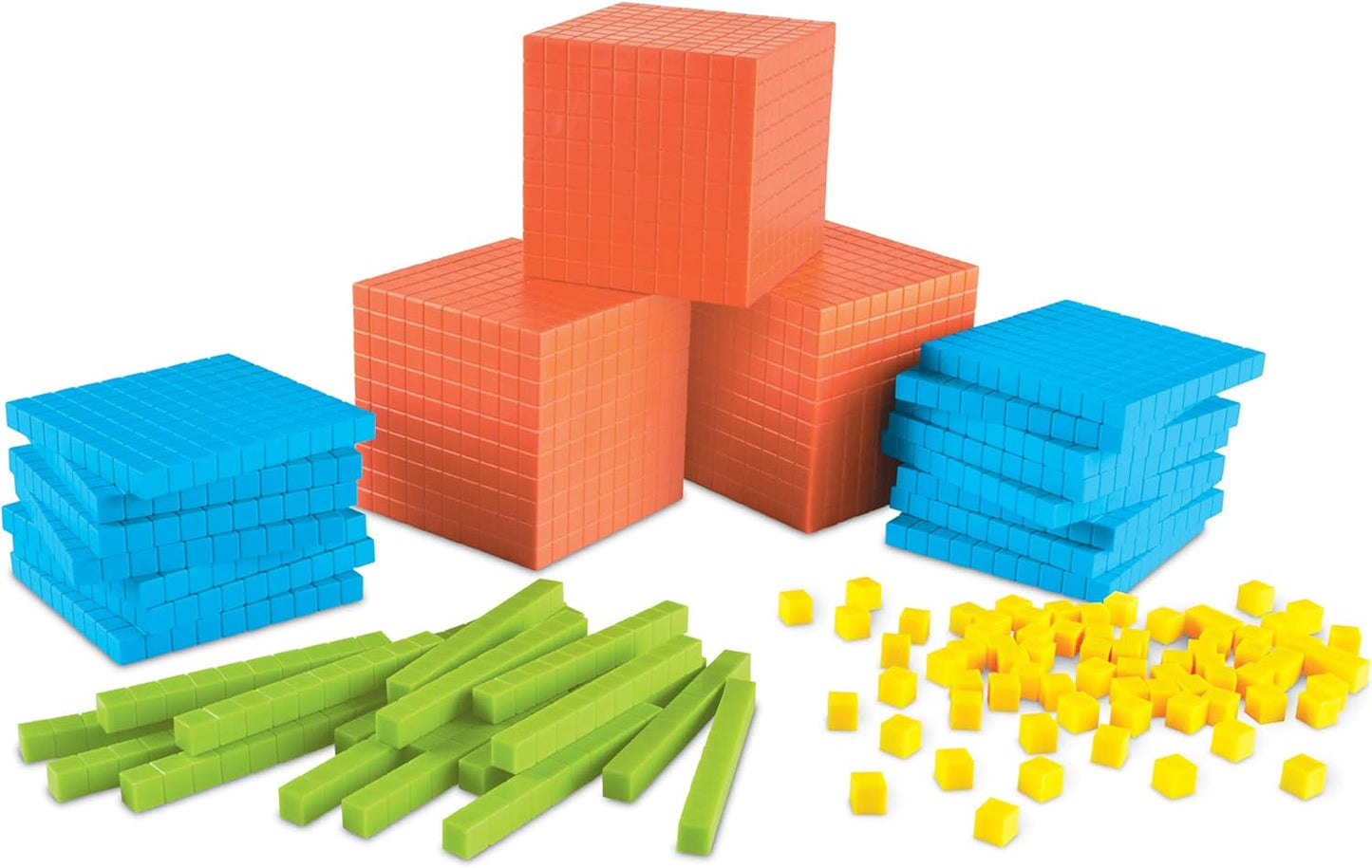 Learning Resources Brights Base Ten Classroom Set, 20-25 Students, 823 Piece Set, Ages 6+ & MathLink Cubes - Set of 100 Cubes, Ages 5+, Kindergarten STEM Activities, Math Manipulatives and Counters