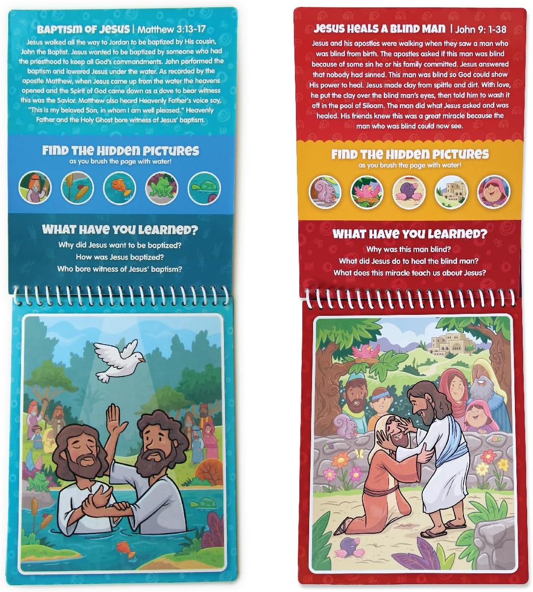 Water Reveal Coloring Scripture Book for Kids Ages 3+. New Testament Bible Stories: Preschool, Elementary, Primary, Christian, Religion