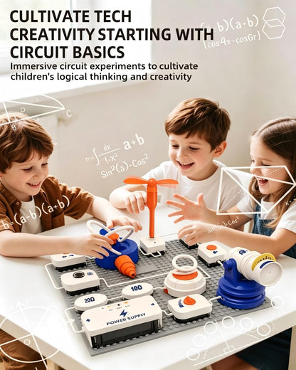 Science STEM Kits for Kids, Electronics Exploration Kit, 66 Pcs DIY Circuit Parts, Over 1200 Projects, STEM Educational Toy Gifts for Kids Boys Girls Ages 3 4 5 6 7 8 9 10 11 12, Color Project Manual