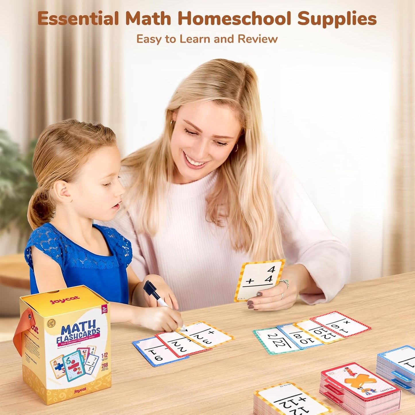 JoyCat 162 Multiplication Flash Cards - All Facts 1-12 Times Tables with Visual Aids Mastered & Review Sorting for Kids 3rd 4th 5th Grade or Homeschool Supplies