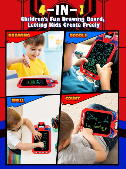 LCD Writing Tablet for Kids 10 Inch Bat Hero for Toddler 3 4 5 6 7 8 - Paint, Doodle Board, Drawing Pad - Travel Toys, Road Trip Car Activities, Birthday Christmas Gift Boys & Man