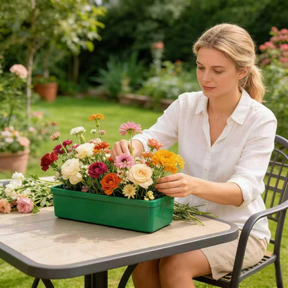 10Pcs Floral Foam Tray 10.7 Inch Plastic Tray for Flower Foam, Flower Arrangements Supplies, Table Centerpieces for Wedding Party Festival