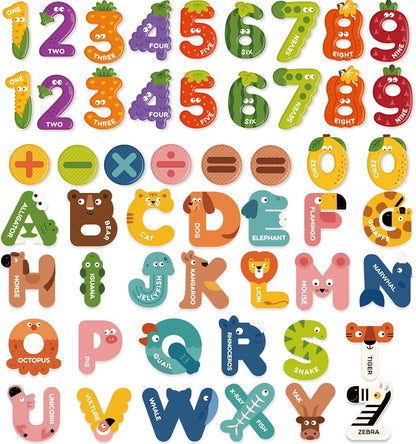 Mideer Large Magnetic Letters for Toddlers 1-3, 26 PCS Cute Animal Alphabet Magnets Fridge Toy Set - Colorful Uppercase ABC Learning Magnets, Educational Preschool Spelling Toys for Kids 3-5 Years