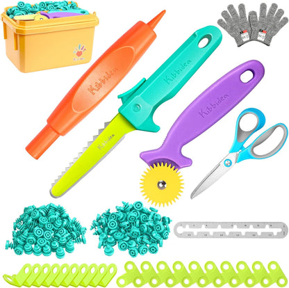 Kibbidea Cardboard Cutter for Kids with Screws &Tool Box, 170PCS Cardboard Construction Tool Kit, STEM Resuable Building Toys for Boys and Girls, Engineering & Creativity（Aged 5+）