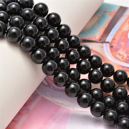 NCB 100pcs Original Natural Stone Beads Gemstone Round Loose Beads 6mm 8mm 10mm (Blue Aventurine, 6mm 100Beads) - Colors B