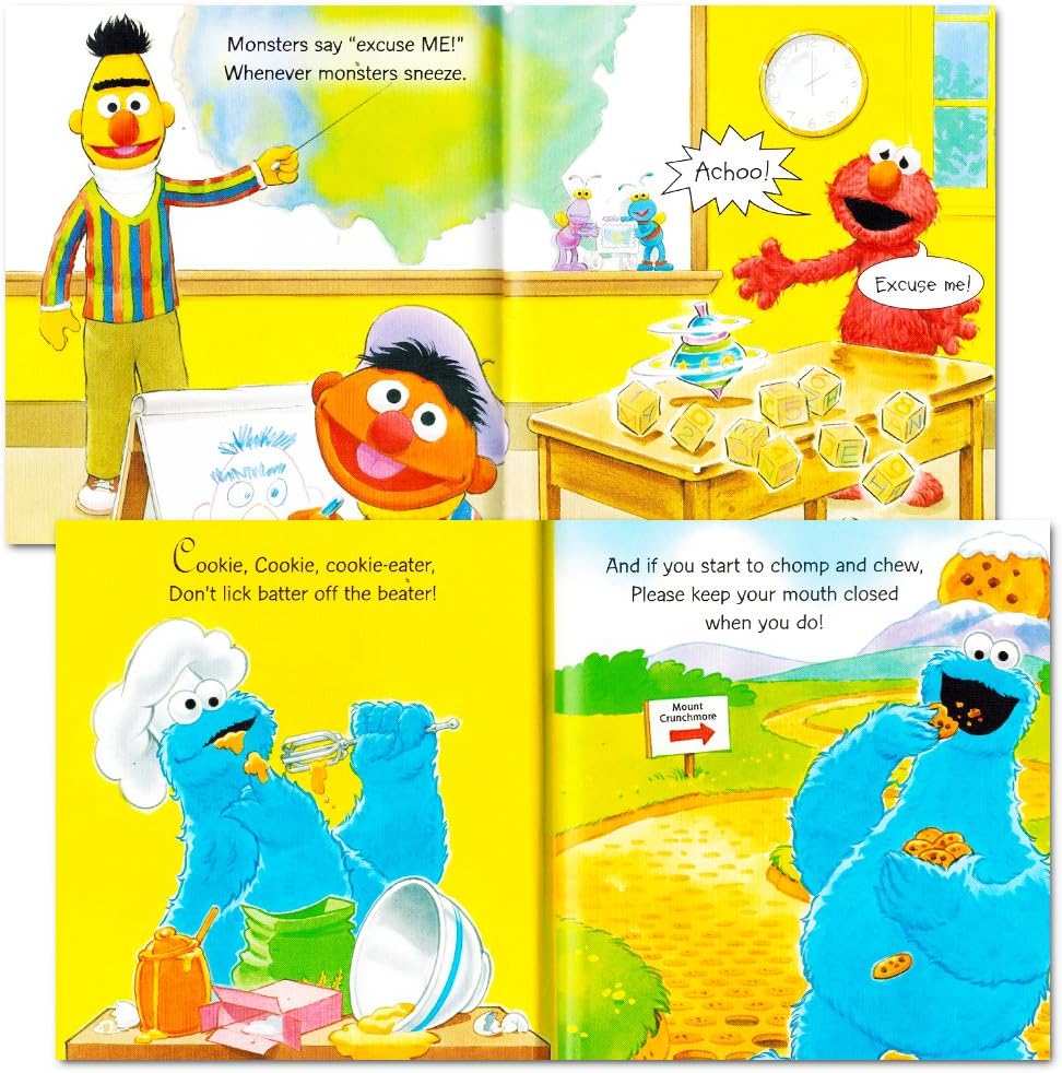 Sesame Street Elmo Manners Books for Kids Toddlers - Set of 8 Manners Books