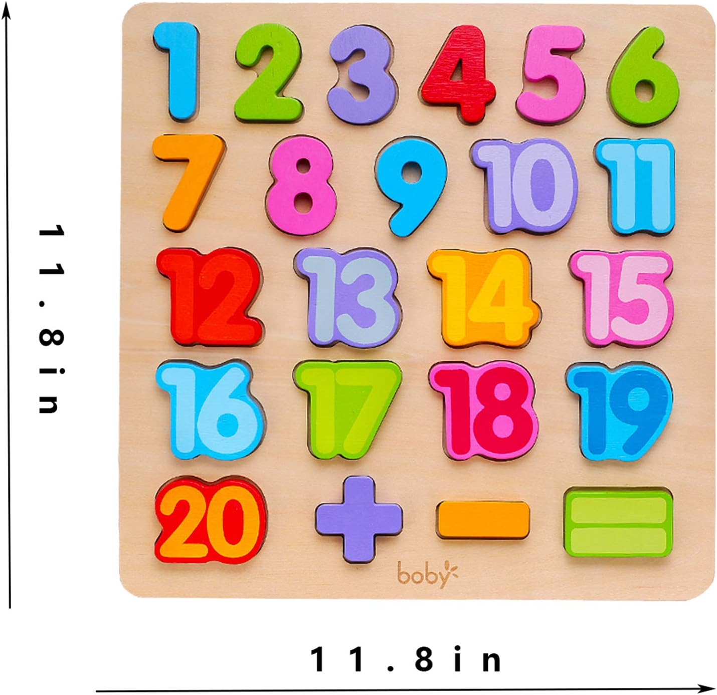 Wooden Number Puzzle Toys, ABC Letter & Number Puzzle for Toddlers 3 Year Old, Preschool Learning Toys for Kids, Educational Name Puzzles Gift for Boys and Girls