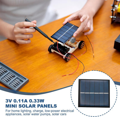 MECCANIXITY 8PCS 1.5V 0.09W 0.06A Mini Solar Panels for Solar Power, Small Solar Photovoltaic Cells Charge DIY Electric Toy Materials Solar System Kits, 1.18" x 1.18"