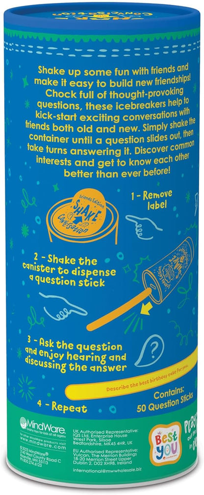 MindWare Best You Shake Up The Conversation Friends Edition - Includes 50 Colorful Question Sticks