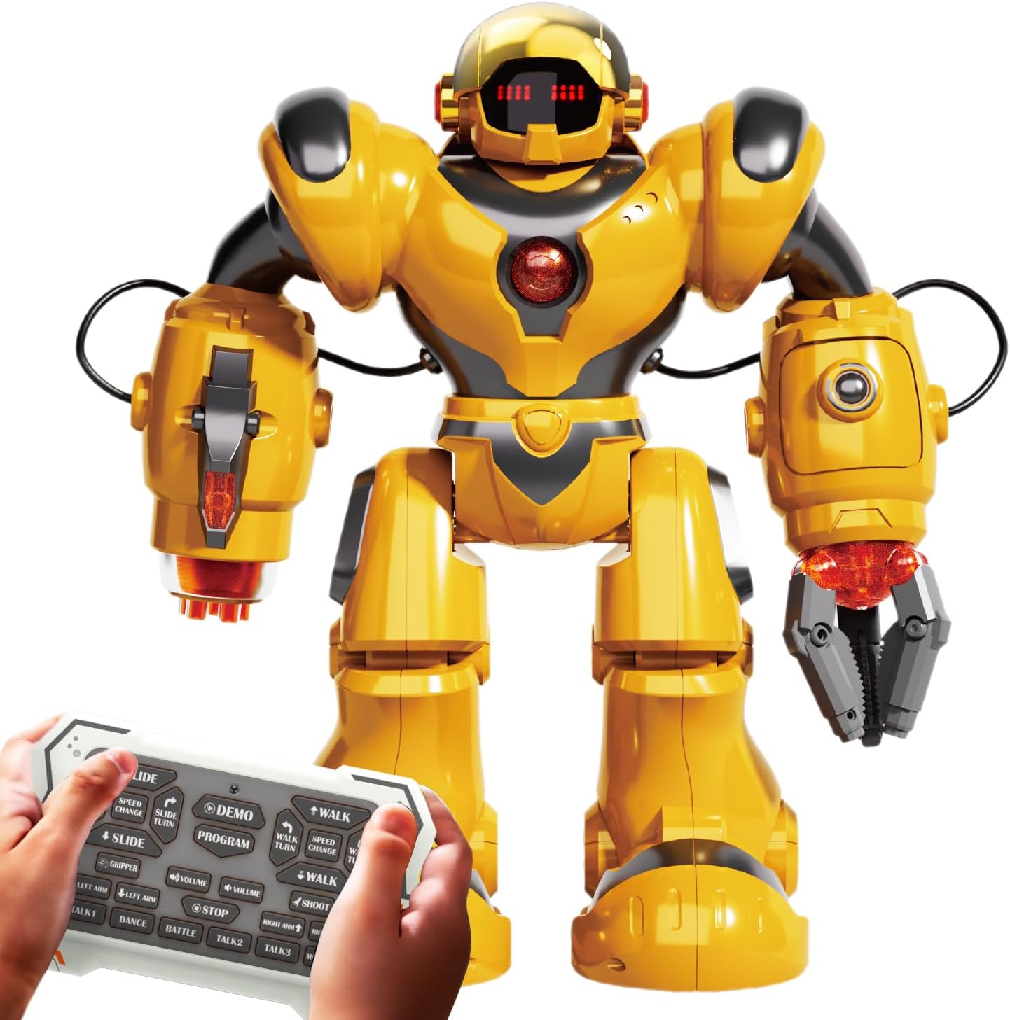 BEZGAR Robot Toys for Kids 3-12 Years Old - Big RC Robot Programmable Dancing with 22 Actions, Remote Control Emo Robots Supporting 78 Changing Expression Christmas Birthday Gift for Boys and Girls
