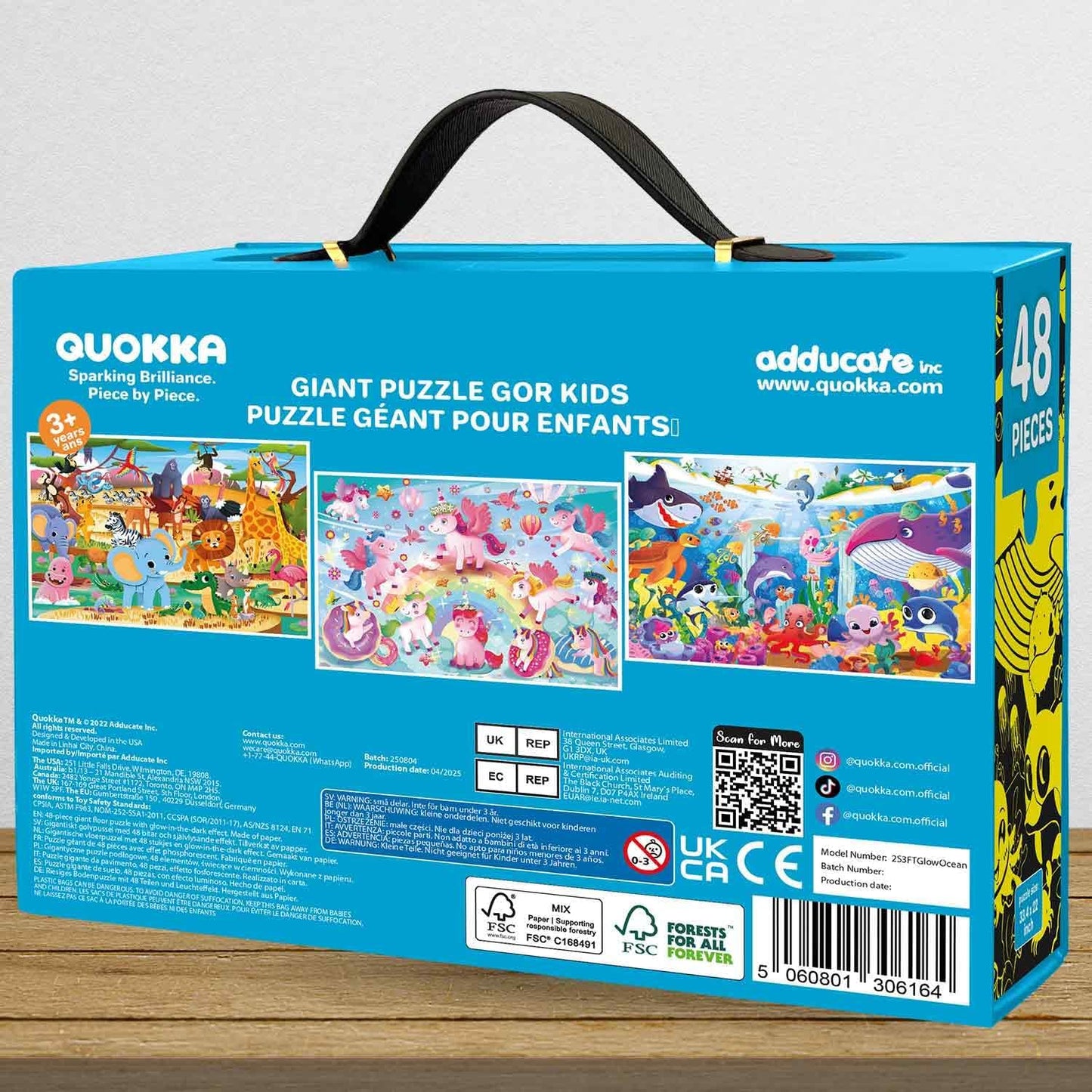 QUOKKA Floor Puzzles for Kids Ages 4-8 – 2x3 FT Giant Search and Find Jigsaw – 48 Large Pieces – Above and Beyond Observational Scene – Educatinal Montessori Toy with Gift Box – Fun Learning Activity