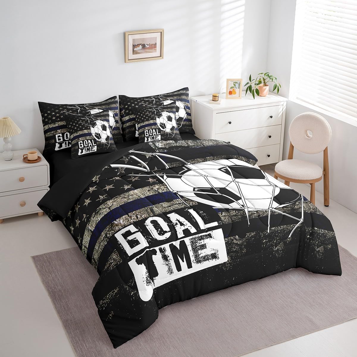 Erosebridal Chemistry Comforter Set with Sheets Full Size Periodic Table of Elements Bed in A Bag 7 Piece Science Chemistry Lovers Bedding Set for Kids Boys Children Bedroom Modern Black Bed Sets