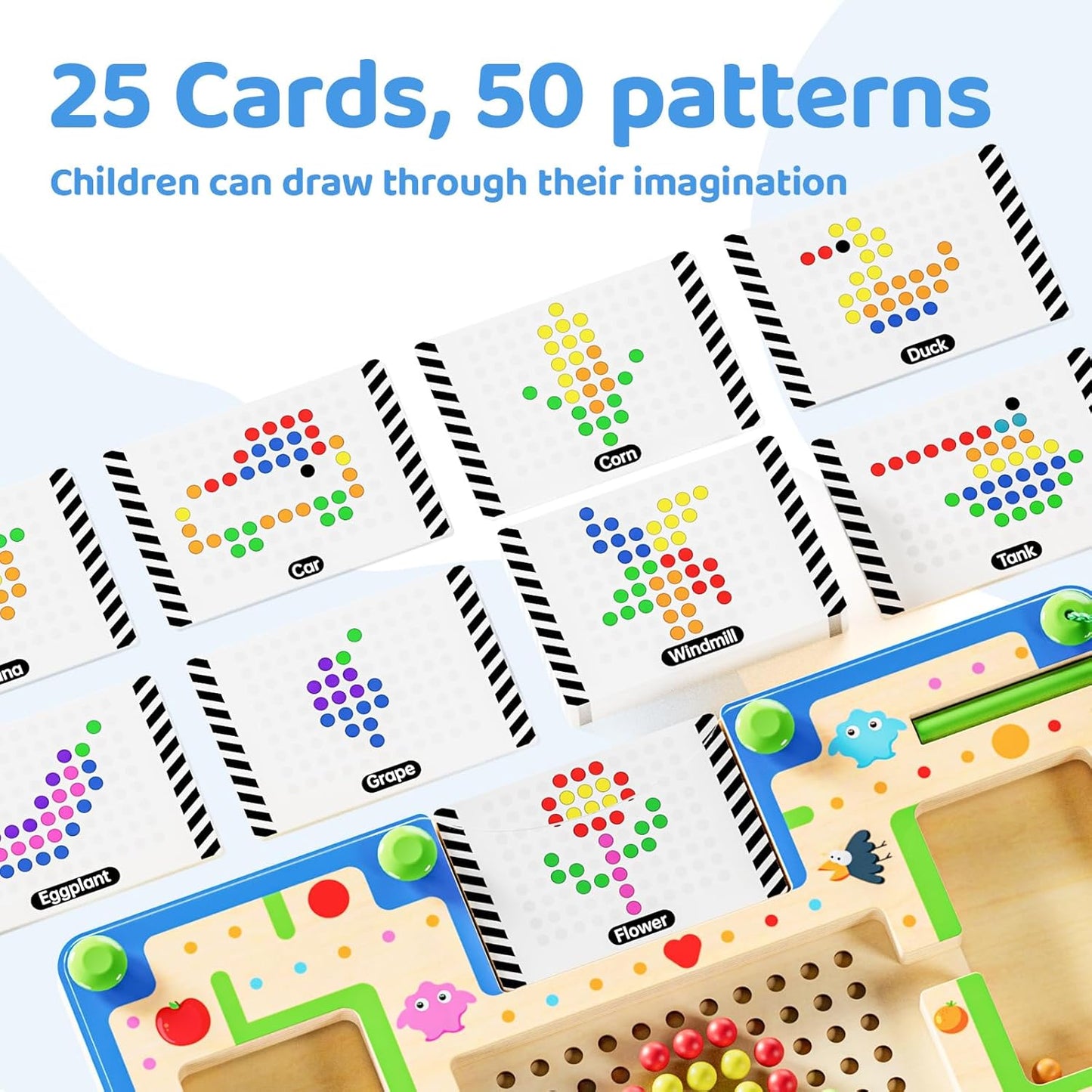 Montessori Magnetic Toy, Busy Board with Magnetic Letters & Numbers, ABC Learning Toys for Kids Ages 3-5, Alphabet Puzzle Preschool Toys, Fine Motor Skills Educational Toys for 3 Year Old Boys Girls