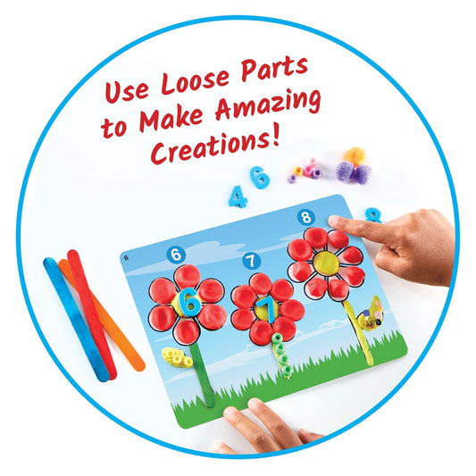 hand2mind Counting and Sorting Sensory Activity Kit, Loose Parts Play Materials for Kids, Sensory Box, Montessori Sensory Bin with Lid, Fine Motor Toys, Play Therapy Toys, Arts and Crafts Kits