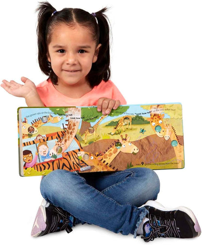 Melissa & Doug Poke-a-Dot! The Wheels on the Bus Wild Safari, Interactive Children's Board Book with Buttons to Pop, Educational Sensory Toy for Toddlers & Preschoolers Ages 3+ - FSC Certified