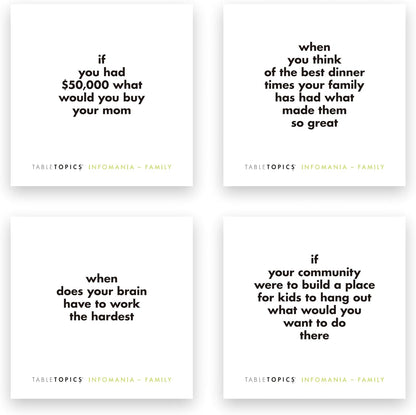 TABLETOPICS Family Infomania: Questions to Start Great Conversations