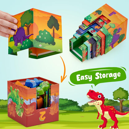 Atoylink Toddler Sorting and Stacking Toys with Magnetic Wooden Cars & Community Helpers, Baby Number Blocks Nesting Boxes Preschool Learning Montessori Toys for 1 2 3 Year Old Boys Girls Gift
