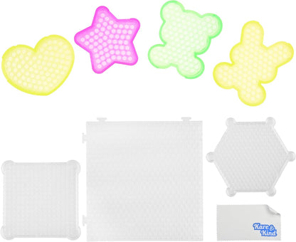 Kare & Kind Water Sticky Beads Pegboards - 7 pcs - Different Shapes and Colors - Kids, DIY, Arts, Craft, Indoor, Outdoor Activities