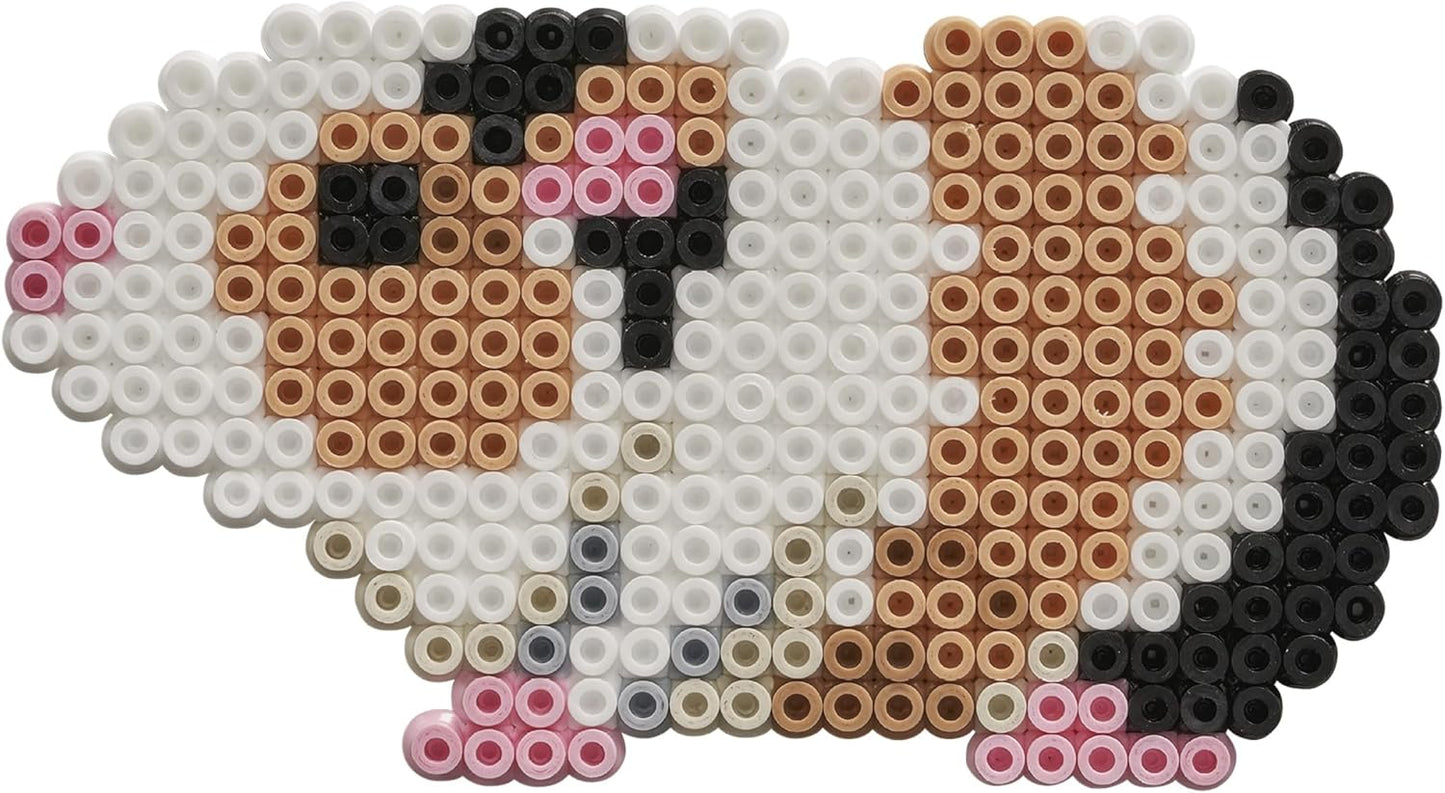 Hama Beads 3160 Iron-On Beads Pets Gift Pack Crafts with Approx. 4,000 Midi Beads, 2 Square Peg Plates for Interlocking Design Template, Ironing Paper, for Children Aged 5 Years and Above