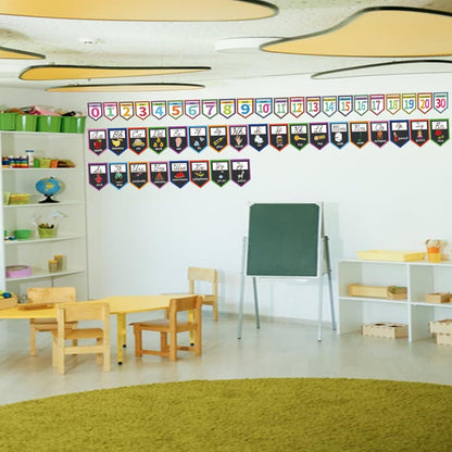 48 Pieces Cursive Alphabet and Number Back to School Bulletin Board Set, Cursive Letter Formation Cards, Early Learning Posters Cards for Kindergarten Primary Classroom Wall Décor(Cursive Style)