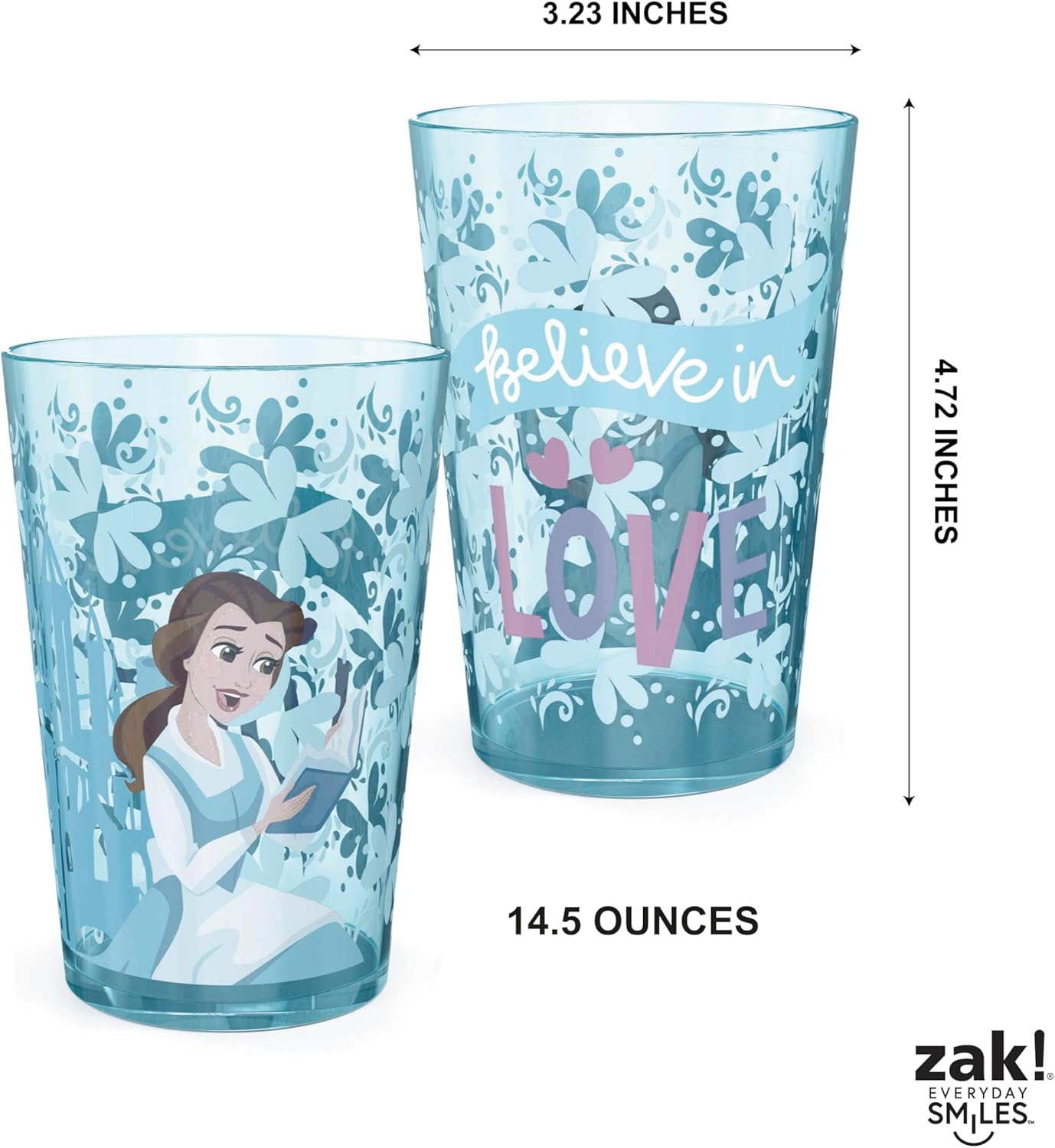 Zak Designs 14.5oz Disney Frozen 2 Nesting Tumbler Set Includes Durable Plastic Cups, Fun Drinkware is Perfect for Kids, 4pk (14.5oz, Anna & Elsa & Olaf)