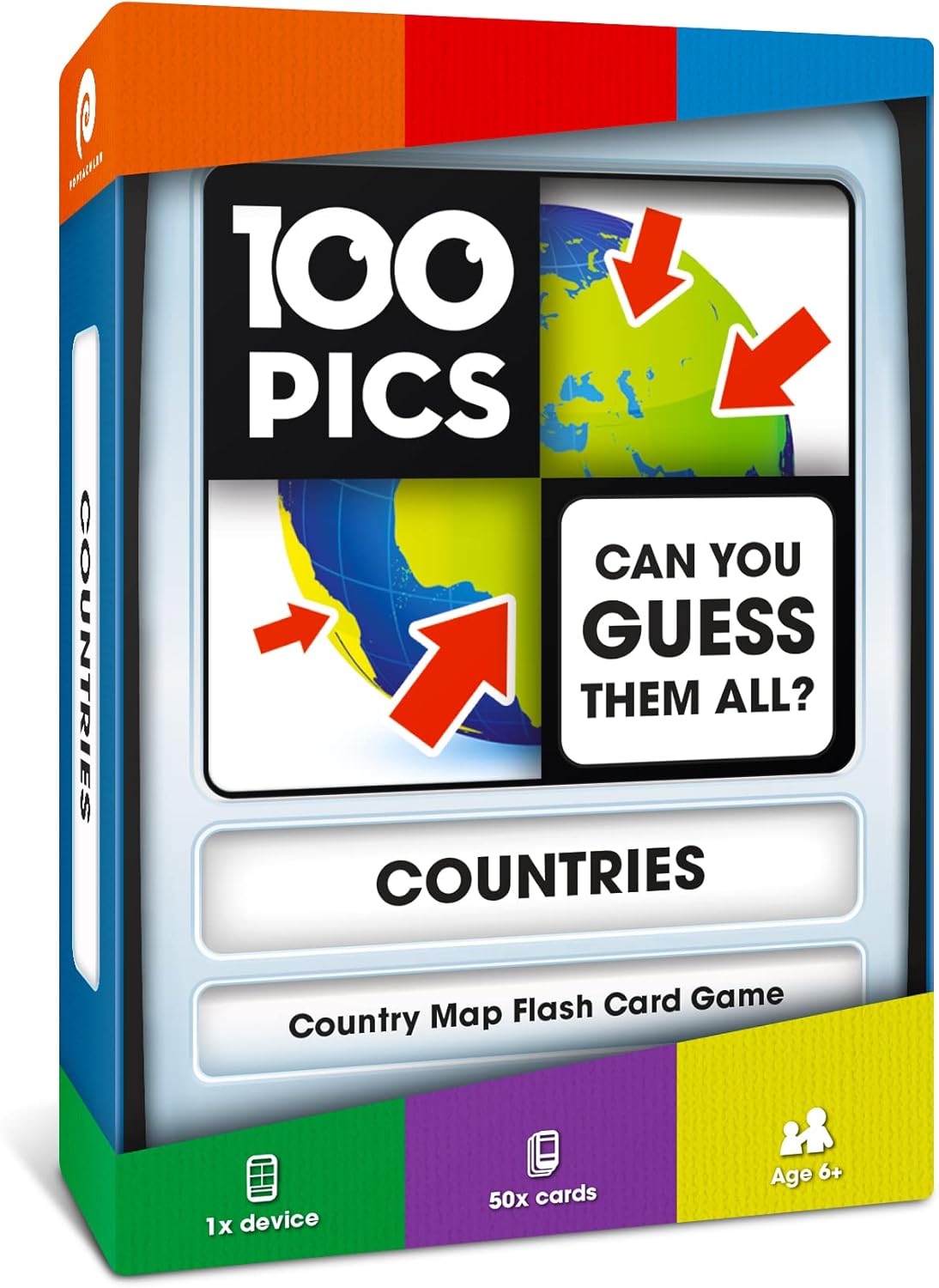 100 PICS Brain Teasers Travel Game - Solve 100 Puzzles | Flash Cards with Slide Reveal Case | Card Game, Gift, Stocking Stuffer | Hours of Fun for Kids and Adults | Age 6+