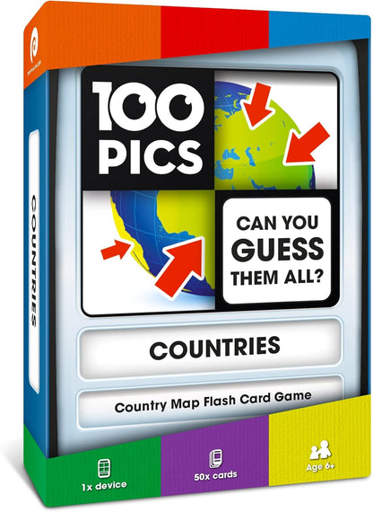 100 PICS Brain Teasers Travel Game - Solve 100 Puzzles | Flash Cards with Slide Reveal Case | Card Game, Gift, Stocking Stuffer | Hours of Fun for Kids and Adults | Age 6+