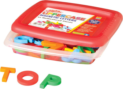 Educational Insights Multicolored Uppercase AlphaMagnets , Set of 42 Uppercase Letters: Perfect for Homeschool & Classroom, Ages 3+