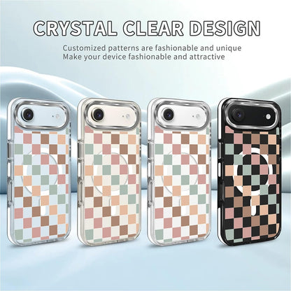 for iPhone 17 Pro Max Case [Compatible with Magsafe],Girls Women Clear Magnetic Case Silicone Shockproof Protective Cover with Pattern Colorful Motivational Letters