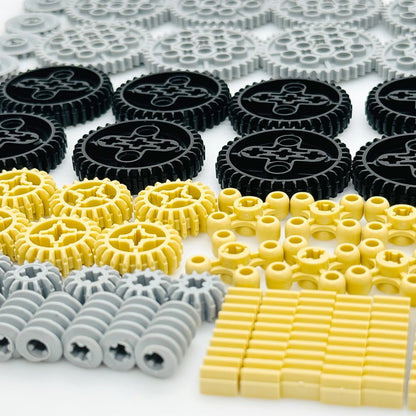 Miutrue Technical Parts Wheels Gears Building Blocks Accessories Pieces kit Construction Toys Set for Kids 6yrs+ Compatible with Major Brands