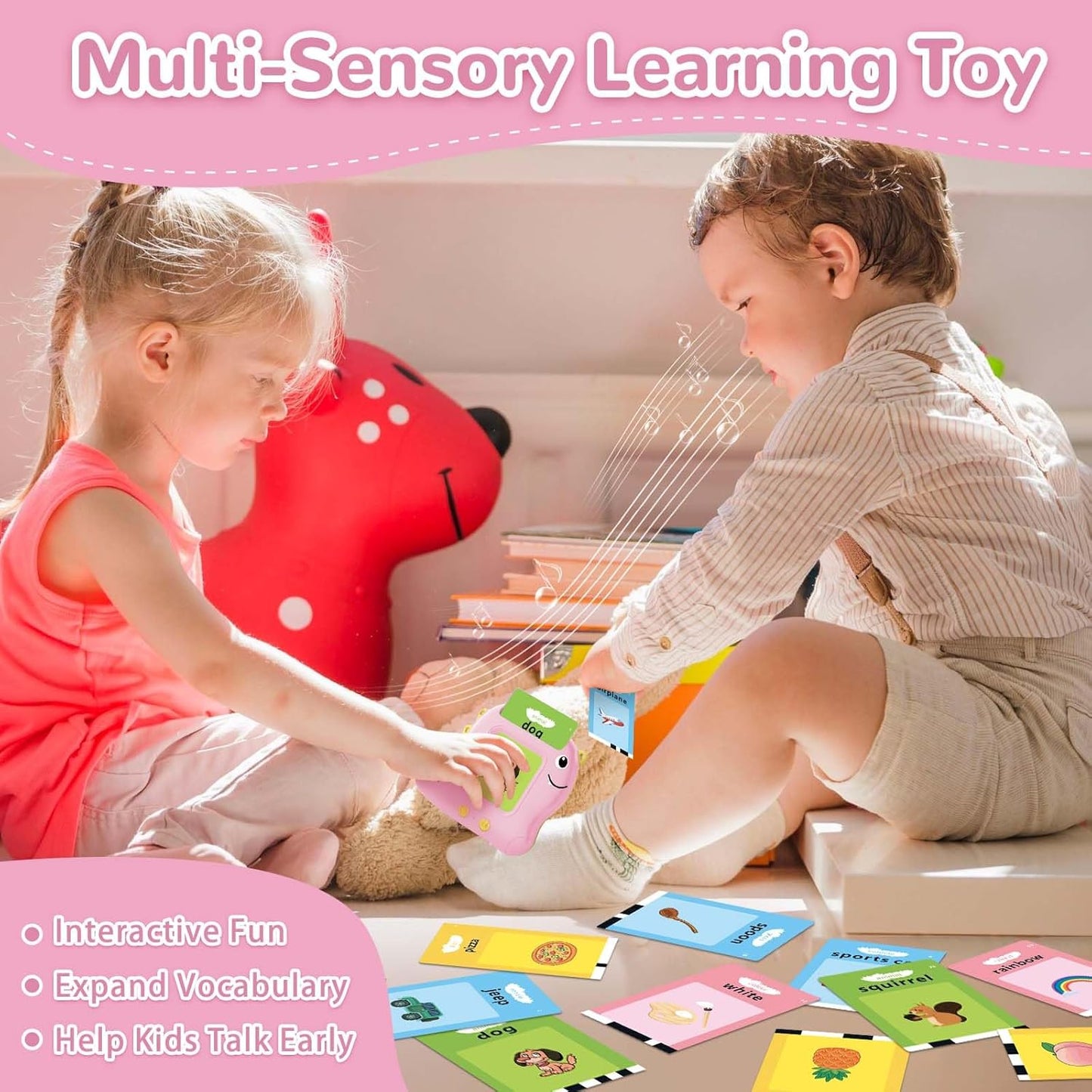 Alotwan Toddler Toys Talking Flash Cards with 510 Sight Words, Montessori Learning Toys for Toddler 1-3 2-4, Autism Sensory Speech Therapy for Boys Girls 2 3 4 5 6 Year Old Kids Gifts