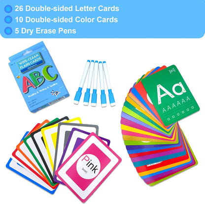 Number Flash Cards for Toddlers with 5 Dry Erase Pens, Numbers 0-25/30-100 Preschool Fun Learning Card, 36PCS Double Sides Counting Flashcards,Early Education Flashcards for Kids Ages 3+