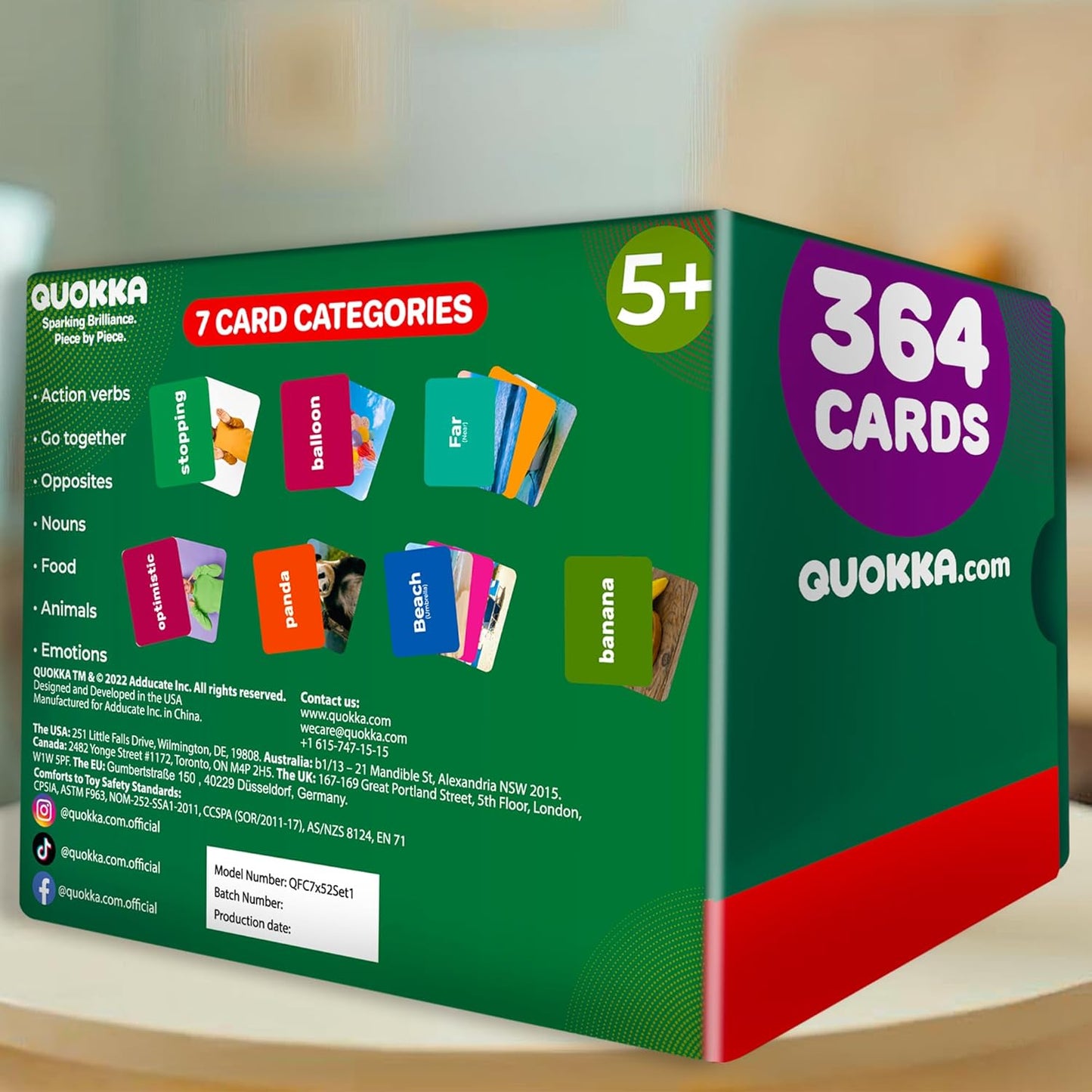 QUOKKA 104 Noun Flash Cards Set – Kids and Adults Vocabulary Builder for ABA Therapy, Early Childhood Education, and ESL Teaching – Picture Cards for Speech Therapy and Vocabulary Building Activities