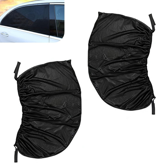 WZP 2PCS Car Window Shades, UV Protection Side Car Window Sun Shades, Breathable Mesh Back Covers for Baby/Camping, Universal Heat Block Window Covers for Most Cars (47.2x21.6")