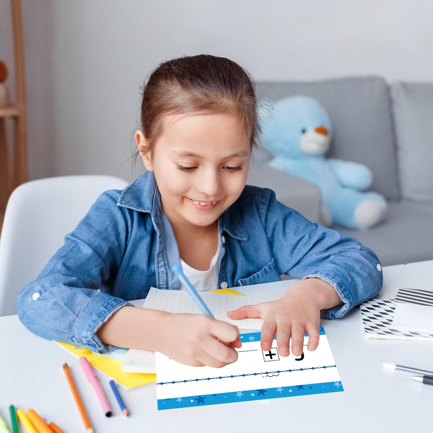 32 Pack Dry Erase Number Line Board Card Lapboard Double Sided Writable and Erasable Board Card Featuring 0-10 Number Line On One Side 0-20 On The Other for Kids Students Math Manipulatives (11.5”x4”)
