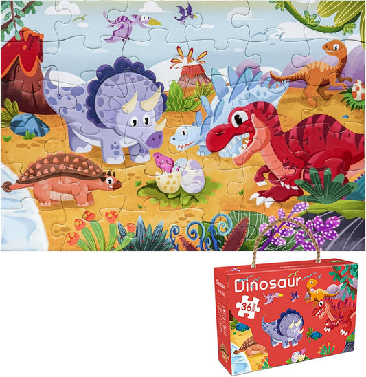 GIVEITALL Jigsaw Puzzles for Kids Ages 3-5 6-8 8-10 Year Old,Dog Planet Floor Puzzle 36 Pieces Enlightening Game Creative Gifts for Boys Girls (Dog)