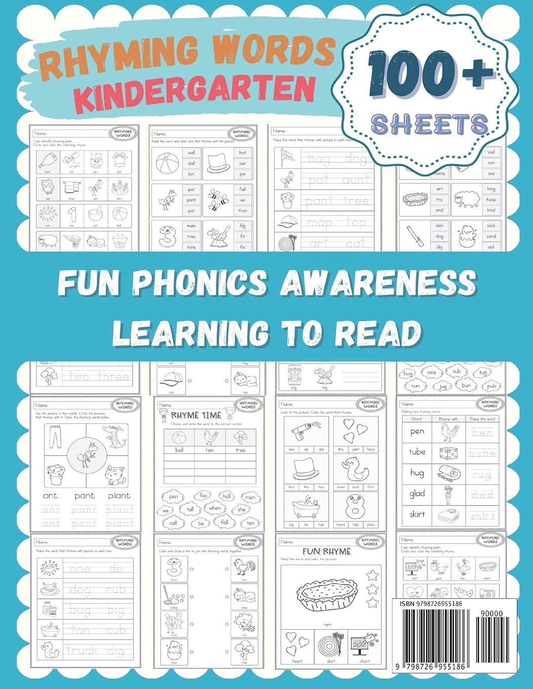 Extreme Activity Rhyming Words Workbook for Kids Ages 4-8: Easy learning to read rhyme big books for kindergarteners. 100+ pages my first activity ... tracing, writing and reading worksheet.