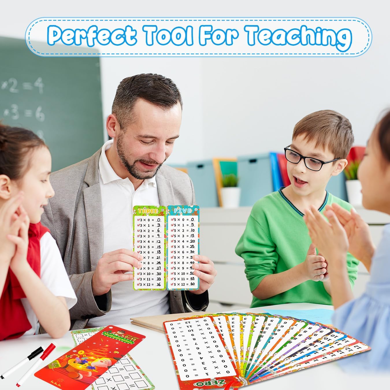 0-12 Multiplication Flash Cards, Large Math Table Flashcards, Multiplication Chart, Educational Times Table Flashcards for Classroom for 1st to 3rd Grades