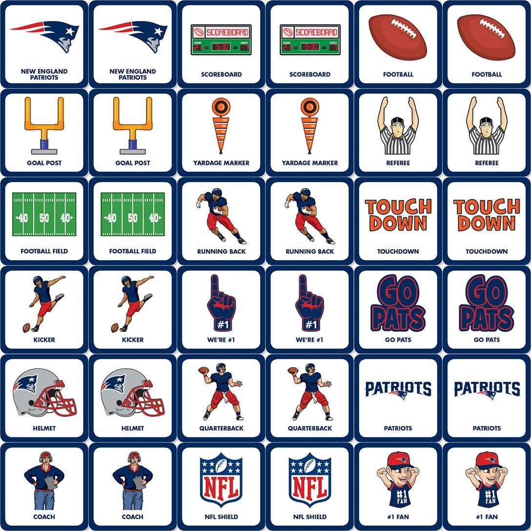 MasterPieces Sports Games - NFL Matching Game - Game for Kids and Family - Laugh and Learn