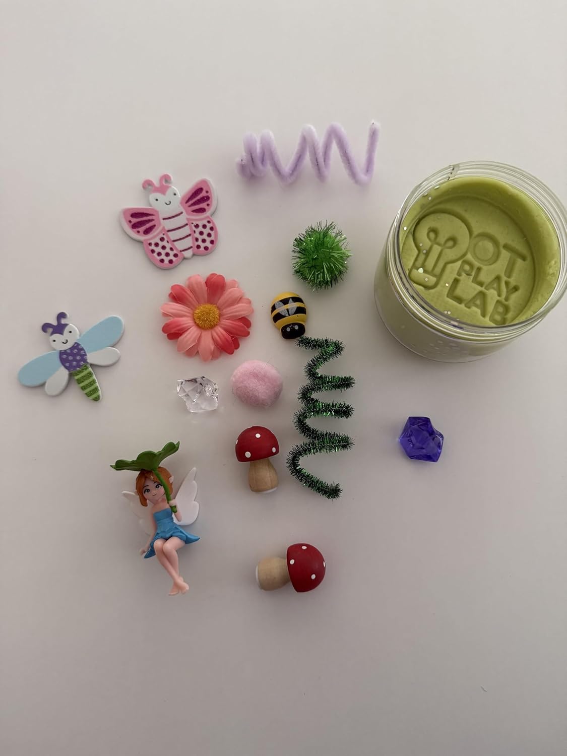 OT Play Lab: Grab'N'Go Sensory Play Dough Jar | Screen-Free Toddler Activity Kit | Fine Motor | All-Natural (Easter Breeze)